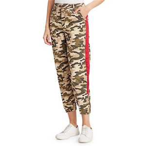 Joe's Camo Jeans High Rise Trouser Pants Side Stripes 98% Cotton Size 26 New